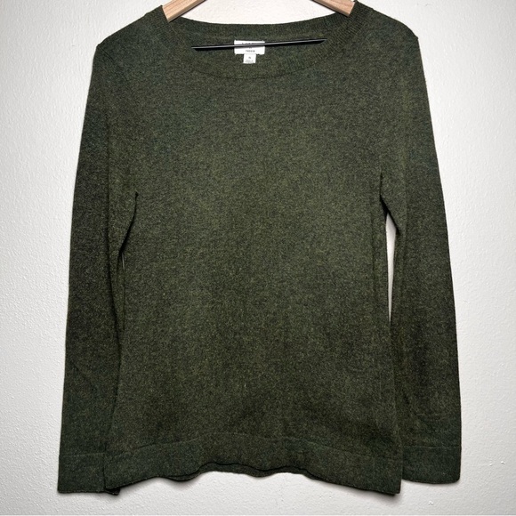 J. Crew Women Teddie Sweater‎ Small Green Academia Wool Crewneck Pullover Preppy - Picture 1 of 8